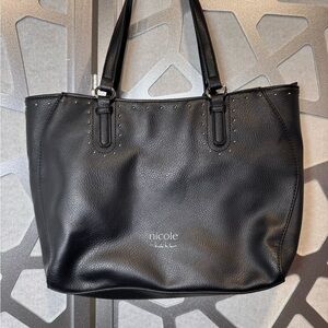 Nicole Elegant Black Tote Bag